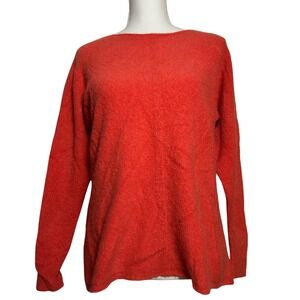 BIANCO & BLU Made In Italy Coral Fuzzy Alpaca‎ Wool Blend Sweater Size Small